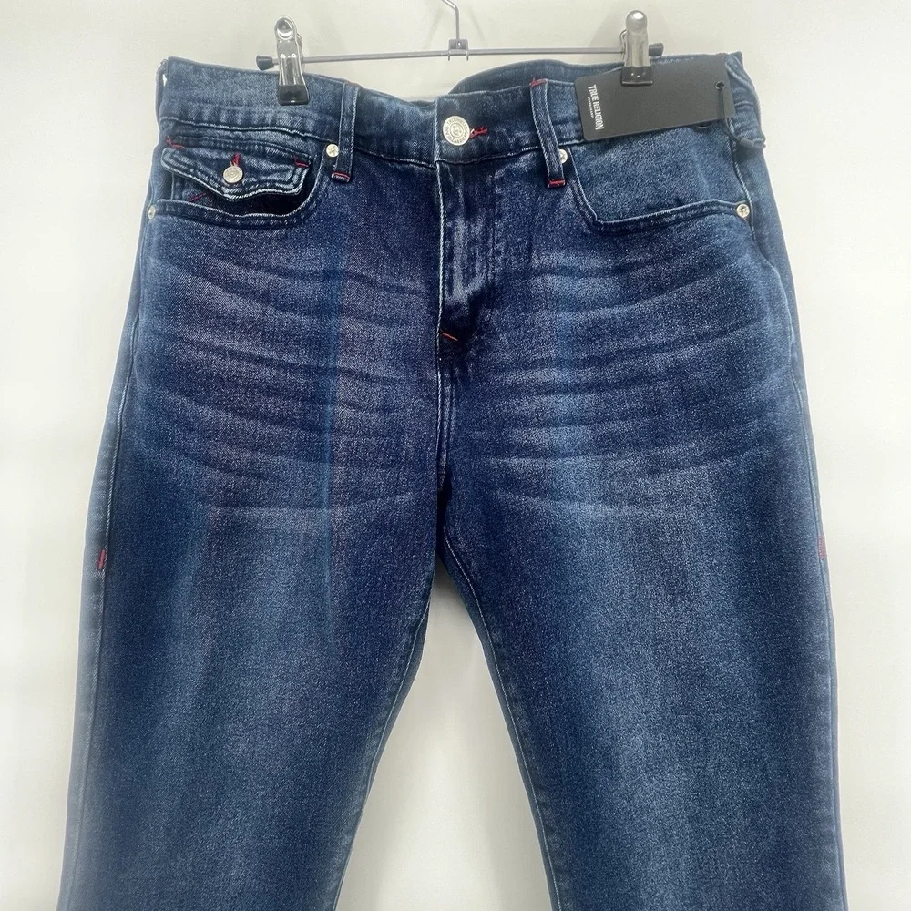 True Religion Ricky Relaxed Straight‎ Jeans Men's 34x34 SN Flap Pocket NEW $159